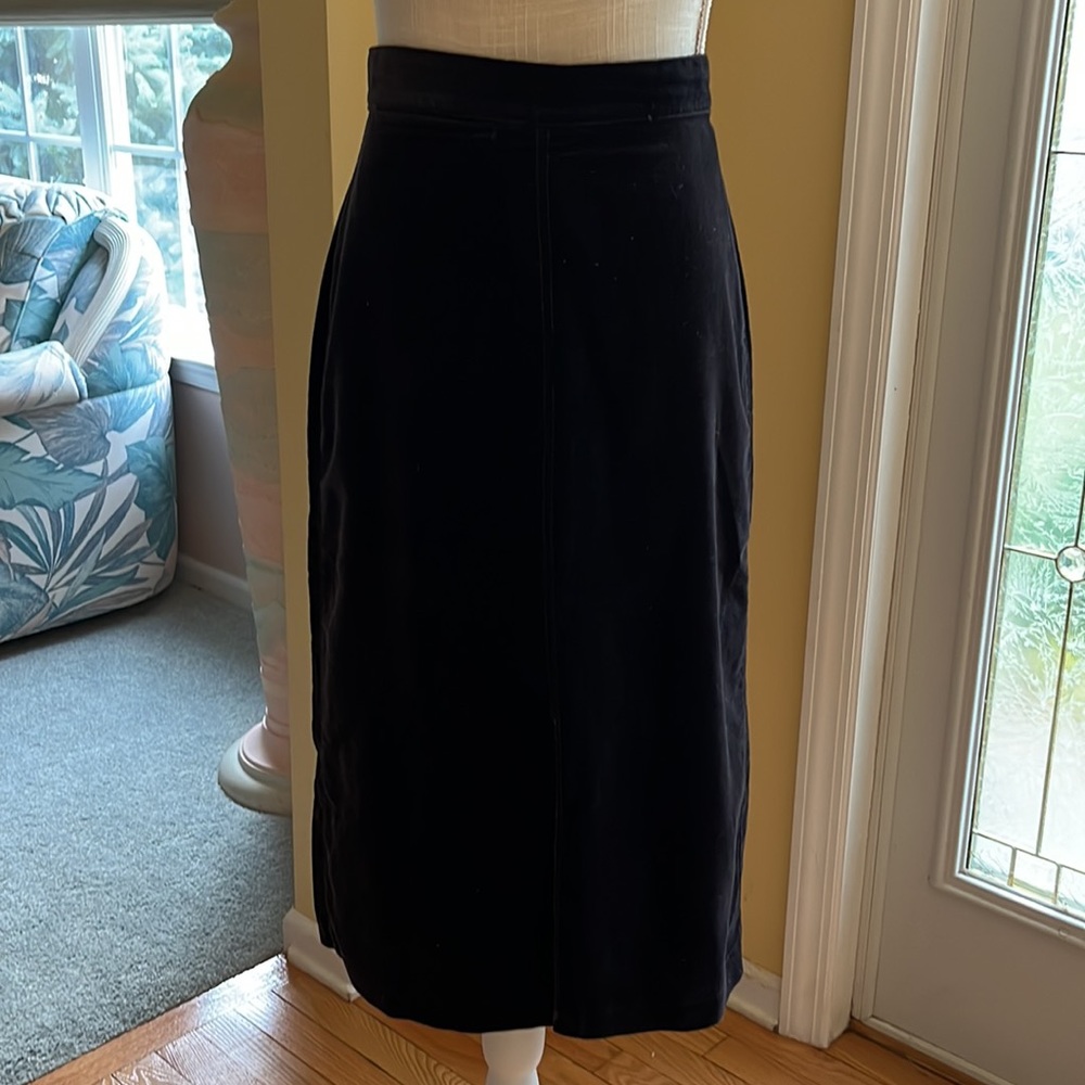 Vintage Bon Jour Blackvelvet Midi Pencil Skirt